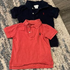 Polo by Ralph Lauren Kids' Polo Shirts in faded salmon and Navy